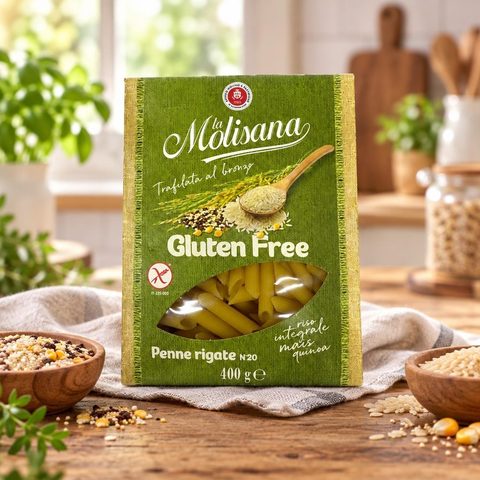 La Molisana PENNE RIGATE GLUTEN FREE Мак. изд. Перья многозерновые б/г 400г 14шт