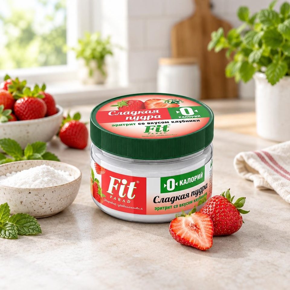 Фитпарад Сладкая пудра со вкусом клубники 160гр 16шт