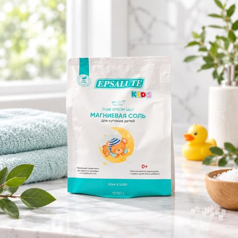 Epsalute Эпсом соль Магниевая соль для купания детей 1кг