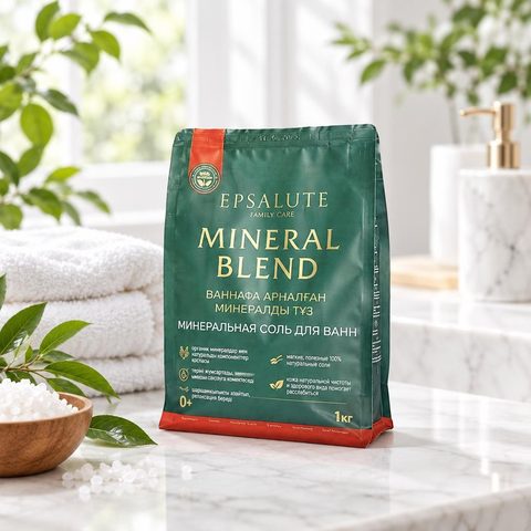 Epsalute Эпсом соль Минеральная соль для ванн. Mineral blend 1кг