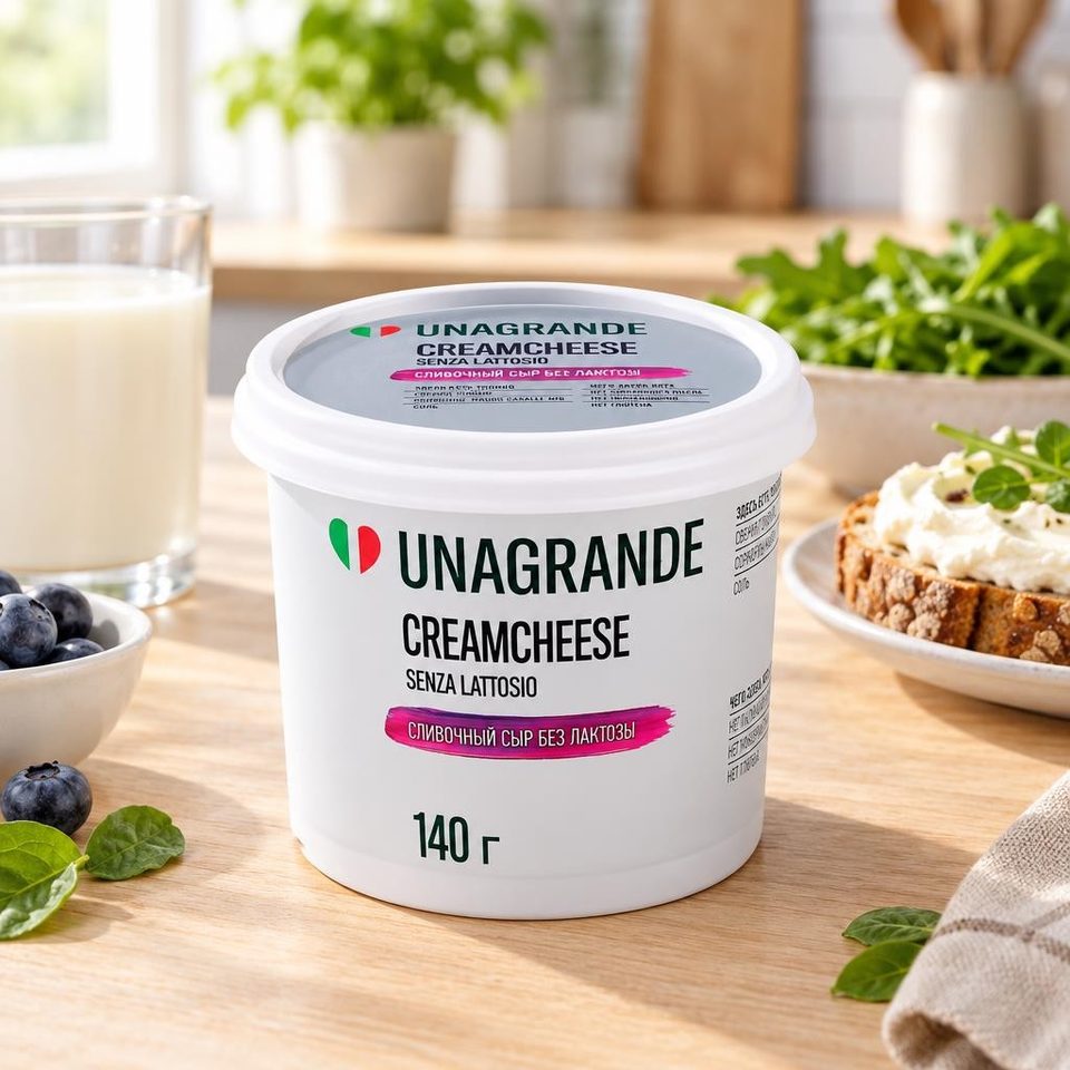 Сыр Кремчиз Unagrande без лактозы 140гр