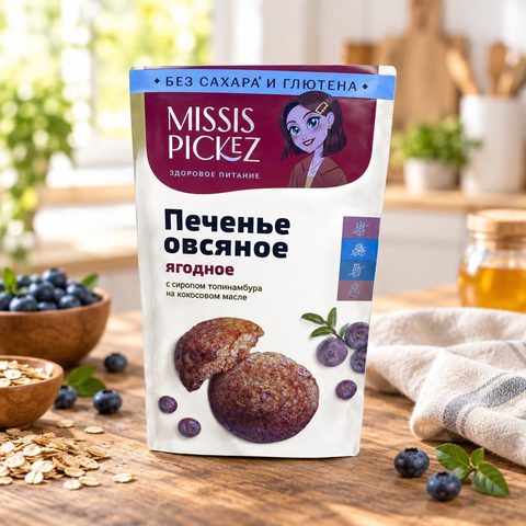 Missis Pickez Печенье овсяное ягодное 100 гр