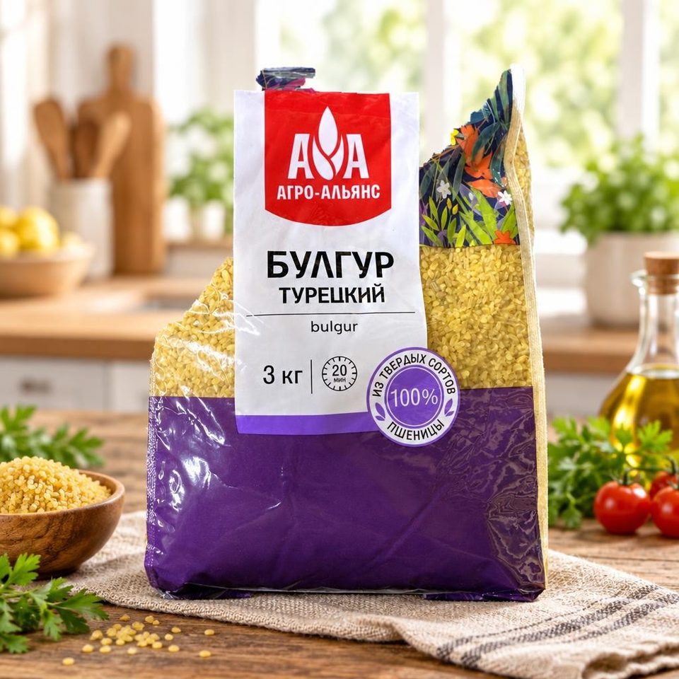 Крупа пшеничная булгур 3,0 кг 4 шт