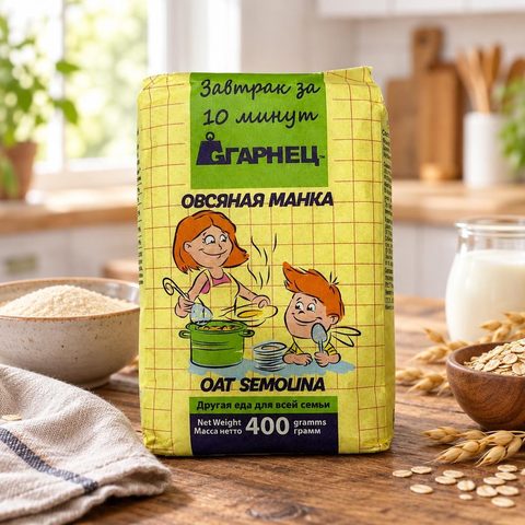 Гарнец Овсяная манка 400гр