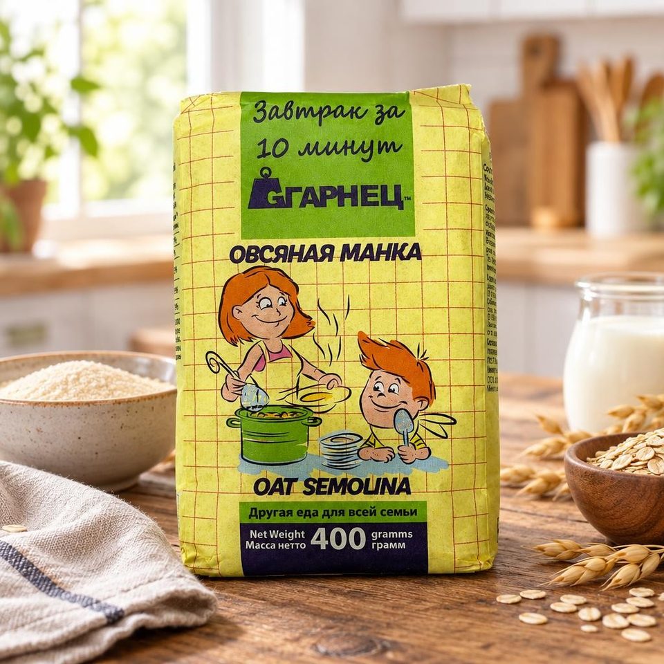 Гарнец Овсяная манка 400гр