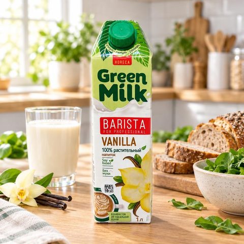 Green milk Напиток соевый с ароматом ванили 1л