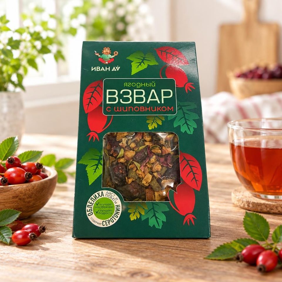 Иван да Плодово-ягодный взвар с шиповником 96 гр