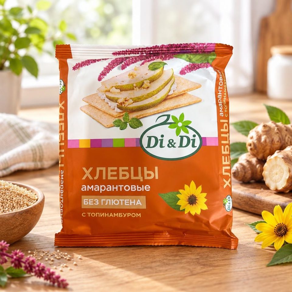 Хлебцы амарантовые Di&Di с топинамбуром 100 гр 12 шт
