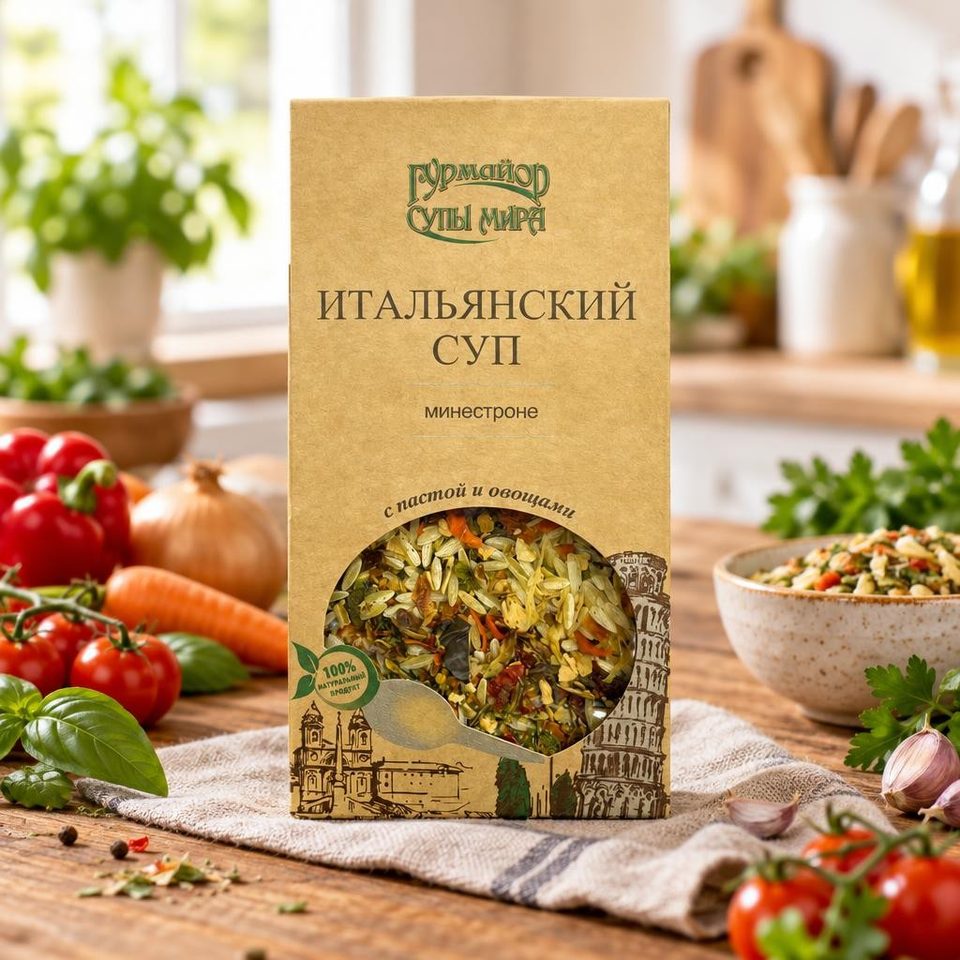 Супы Мира Итальянский суп Минестроне 210 гр 10 шт
