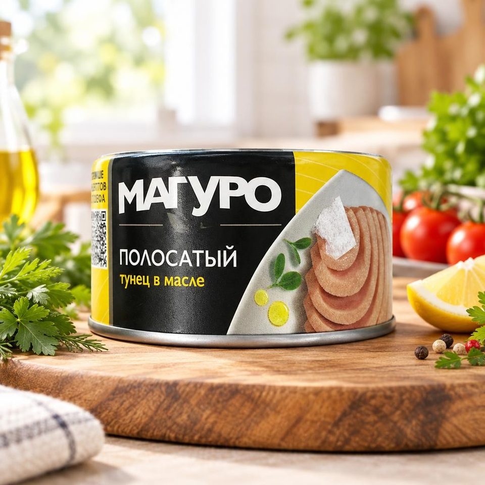 Тунец Магуро полосатый филе-кусочки в масле не лит. с/к 170 гр 24 шт Вьетнам