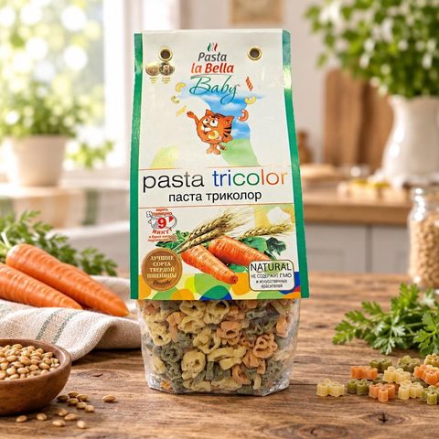 Pasta la Bella Baby Триколор Макароны 250 гр 10 шт