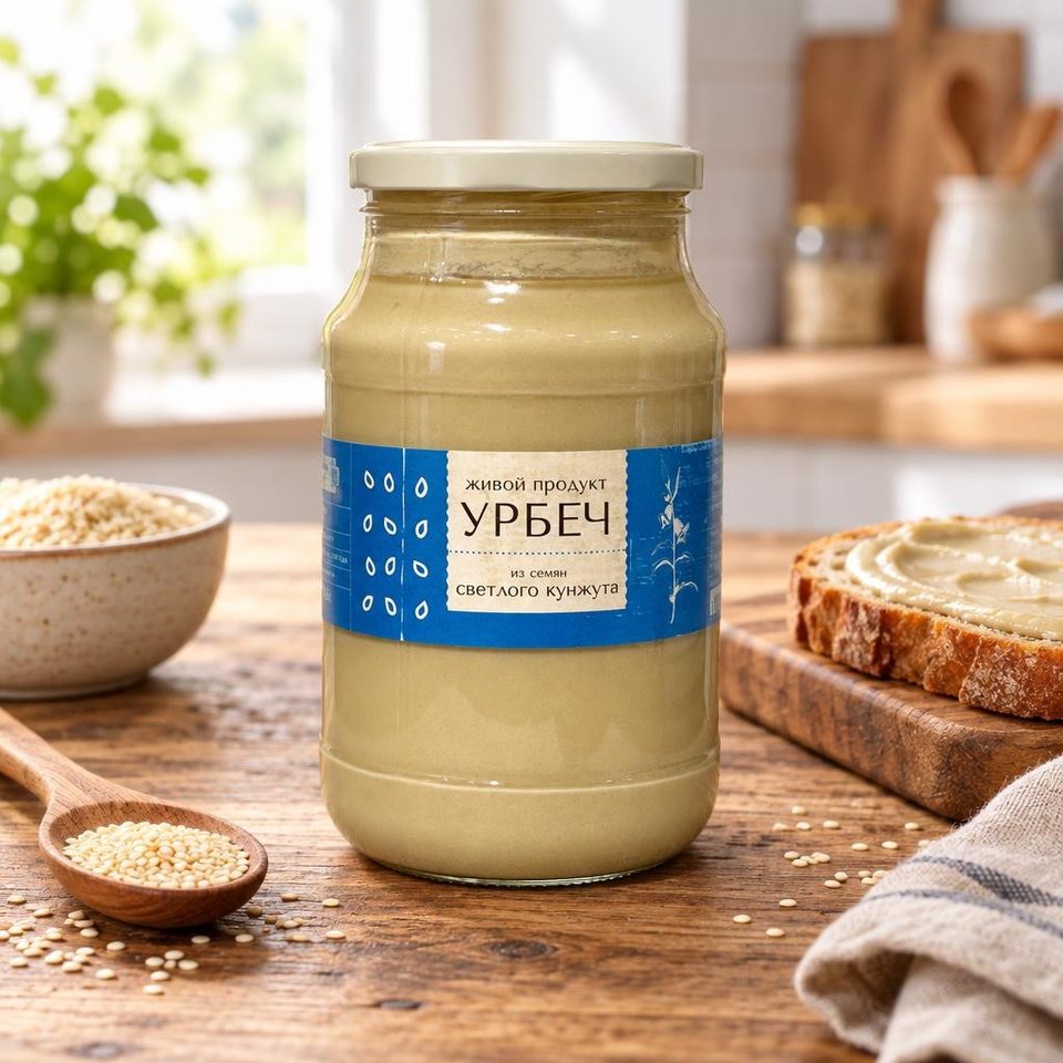 Урбеч из семян светлого кунжута 965 гр 6шт