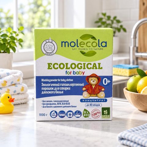 Molecolа Стиральный порошок для стирки детского белья Концентрат 1кг 7шт