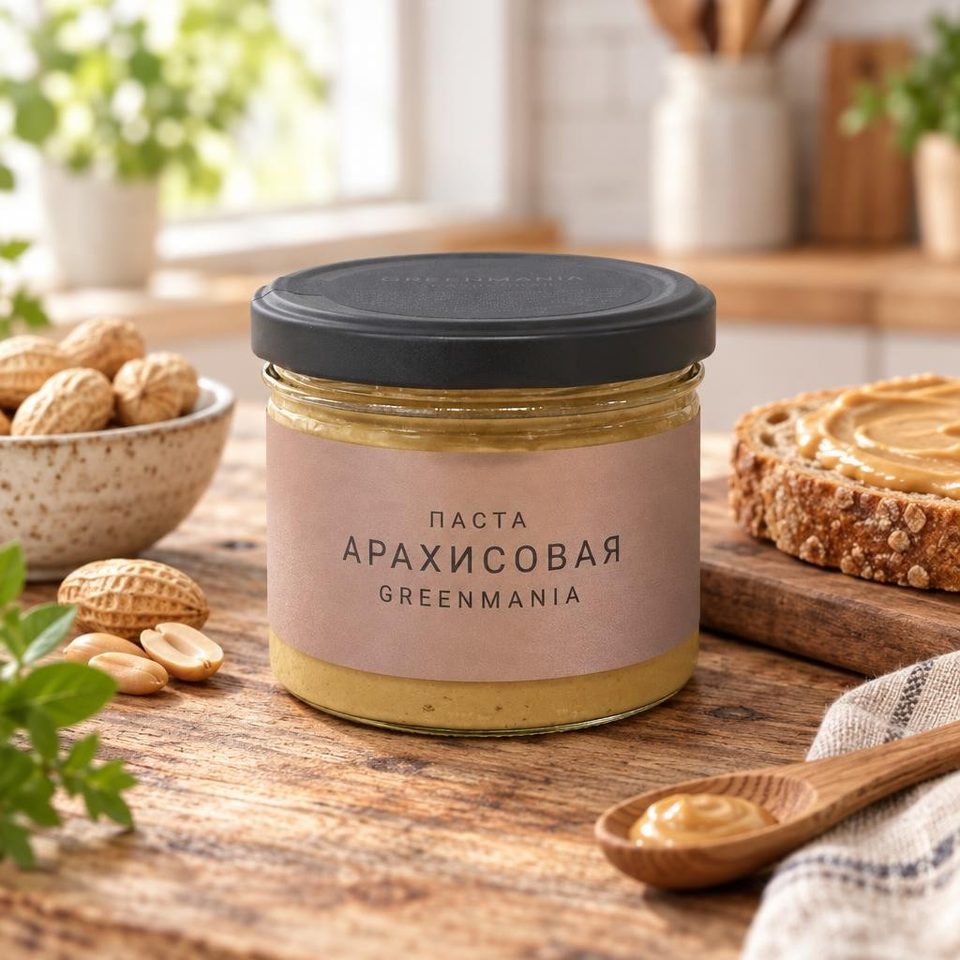 Паста Greenmania Арахисовая 200гр