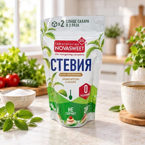 Novasweet Столовый подсластитель Стевия 200гр 12шт