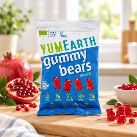 YUMEARTH Органические жевательные мишки (гранатовый вкус) 50гр 12шт