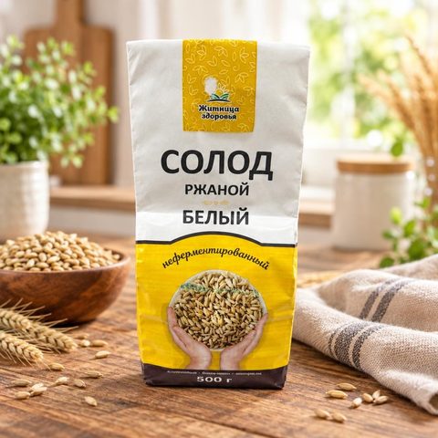 Житница Солод ржаной белый не ферментированный 500гр 1/12