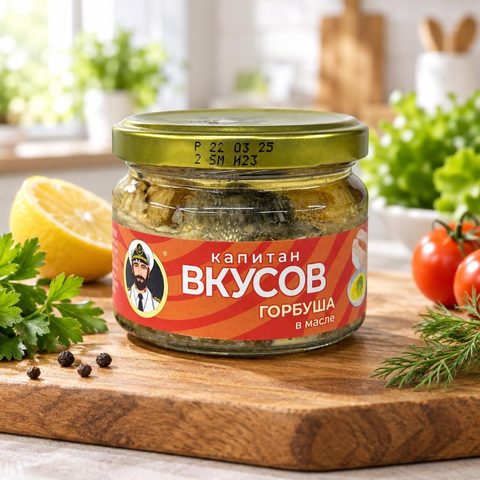 Горбуша Капитан Вкусов тихоокеанская куски в масле 200*6