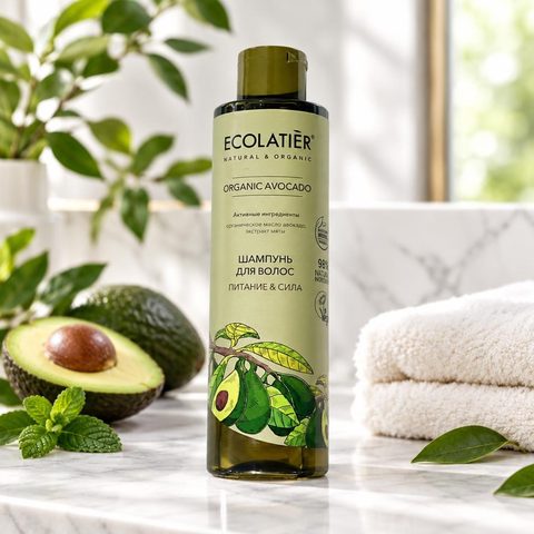 ECL GREEN Шампунь для волос Питание и Сила ORGANIC AVOKADO 250мл