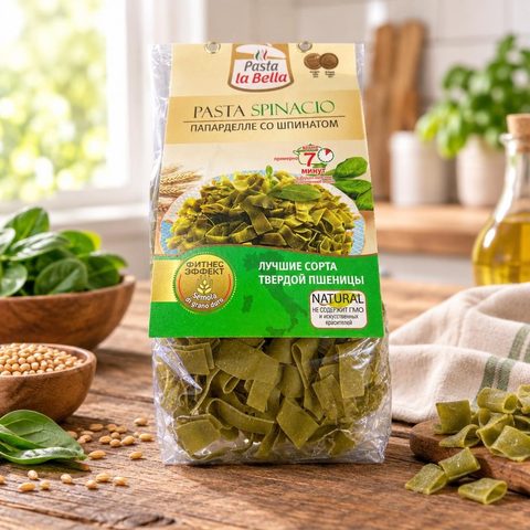 Pasta la Bella Макароны со Шпинатом 250 гр 10 шт