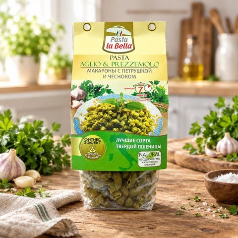 Pasta la Bella Макароны с Петрушкой и чесноком 250 гр 10 шт