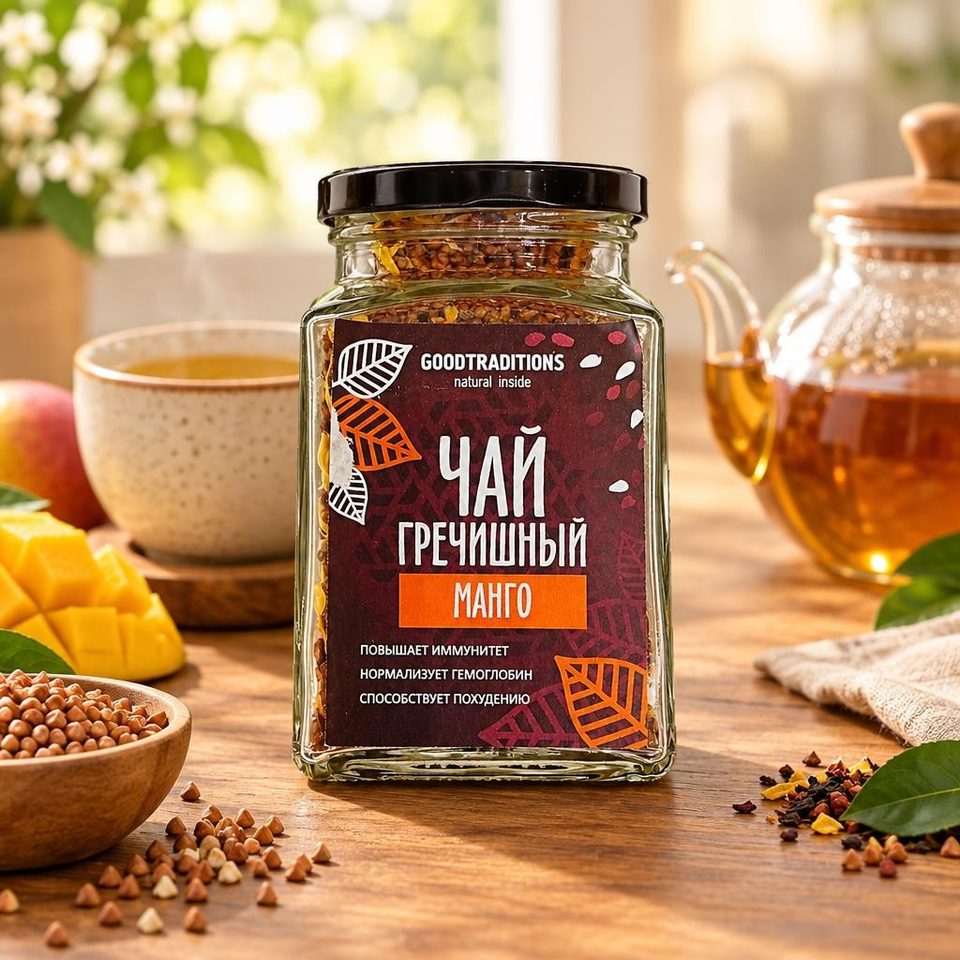 Goodtraditions Гречишный чай Манго стекло 150 гр 20 шт