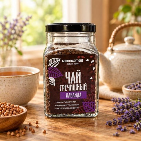 Goodtraditions Гречишный чай Лаванда стекло 150гр 20шт