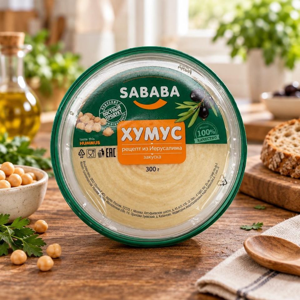 Sababa Хумус рецепт из Иерусалима 300гр 4шт