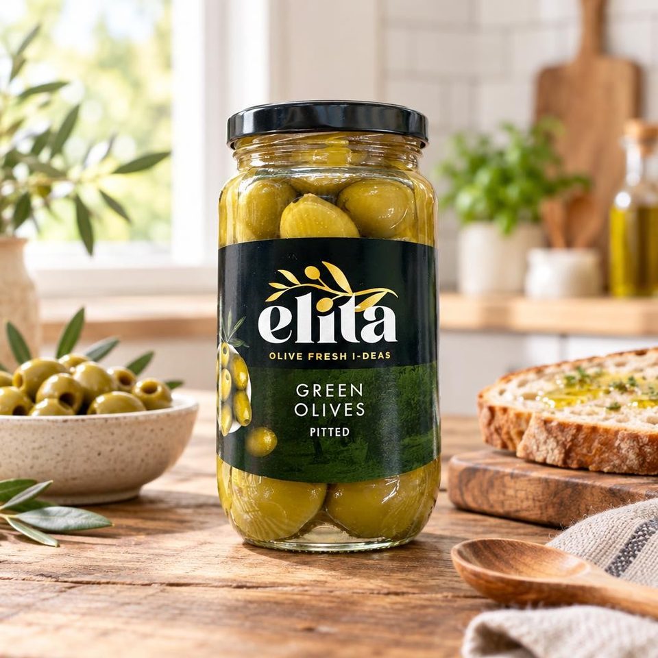 Греческие оливки без косточки ELITA 720 мл ст/б Греция
