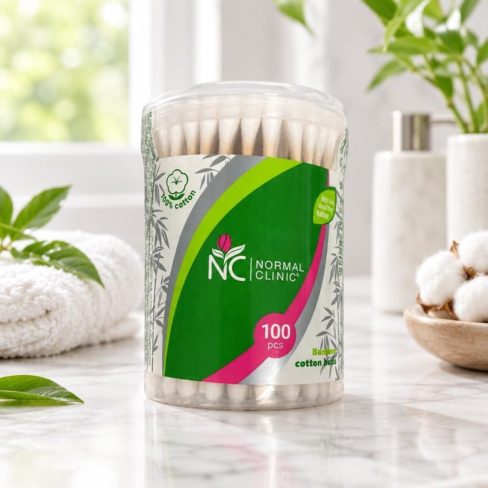 Normal Clinic Ватные палочки 100шт круглая коробка