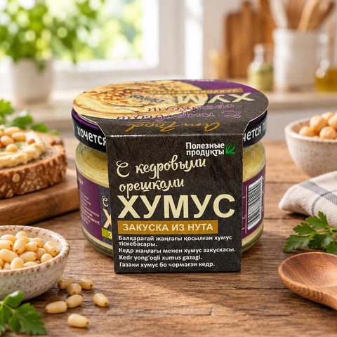 Закуска Тайна Востока-хумус С кедровыми орешками 200гр 12шт