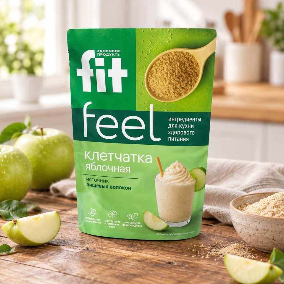 Фитпарад Клетчатка яблочная 100гр TM FitFeel 9шт