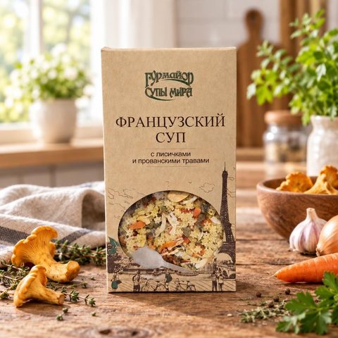 Супы Мира Французский суп с лисичками и травами 210 гр 10 шт