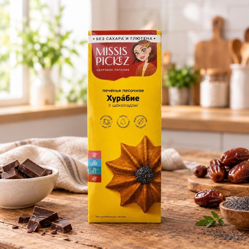 Missis Pickez Печенье Хурабие с шоколадом 100 гр