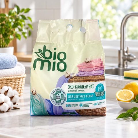 Био Мио Bio-Universal Colors&Whites Универ эко порошок для стирки цвет и белого белья 2.4кг