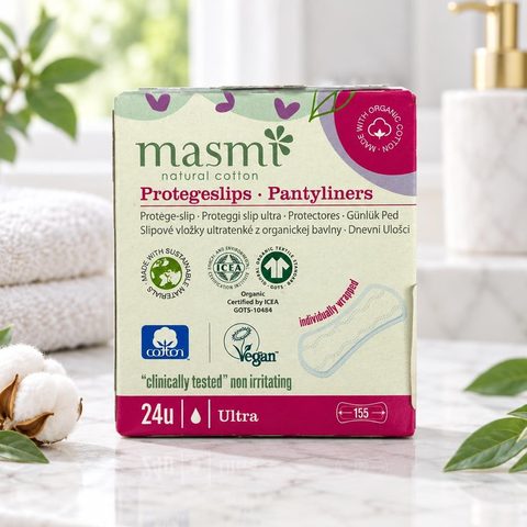 MASMI NATURAL COTTON Ежедневные ультратонкие гигиенические прокладки 24 шт
