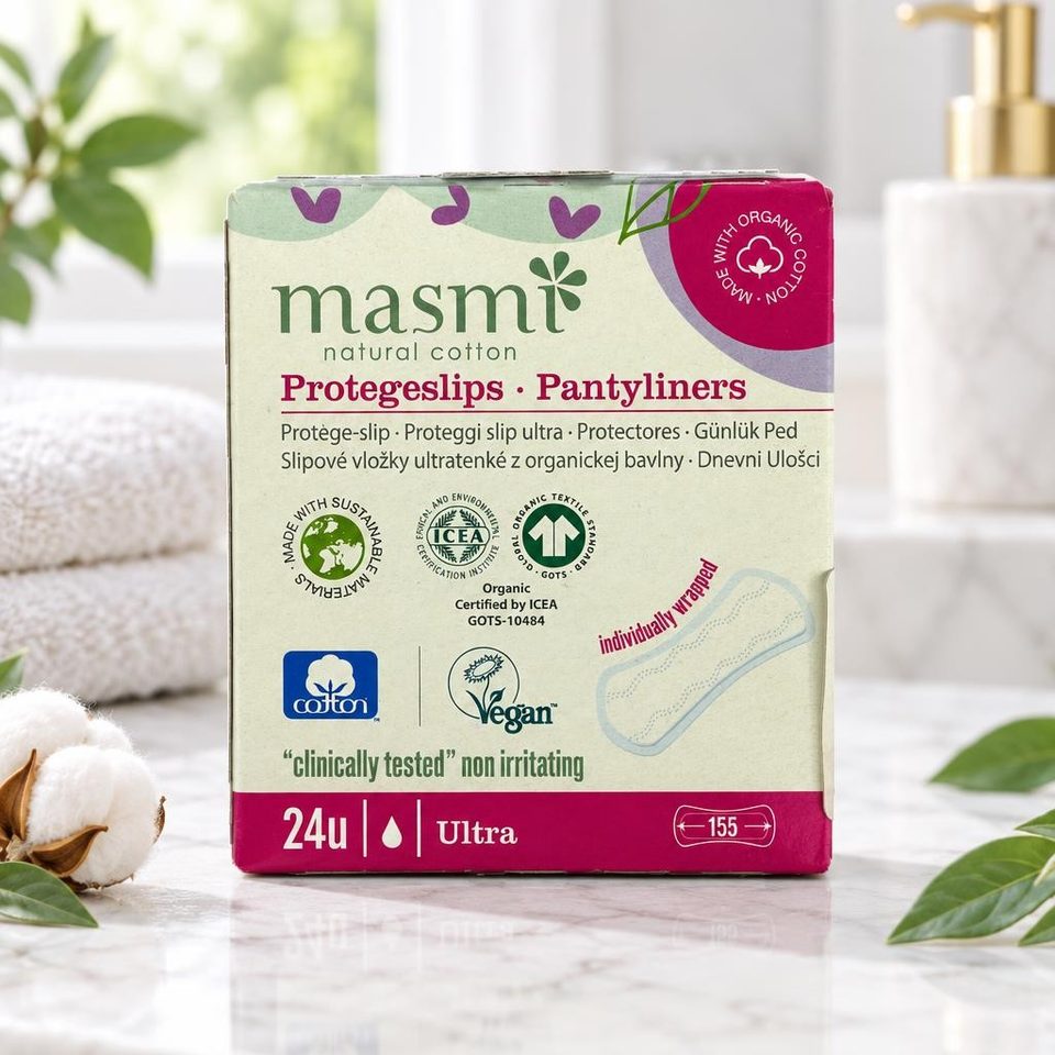 MASMI NATURAL COTTON Ежедневные ультратонкие гигиенические прокладки 24 шт