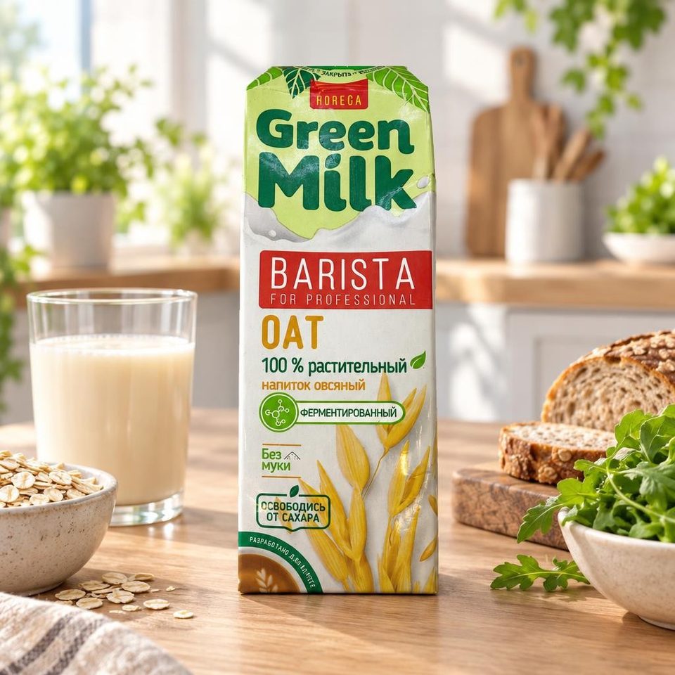 Green milk Напиток овсяный Barista 1 л 12 шт