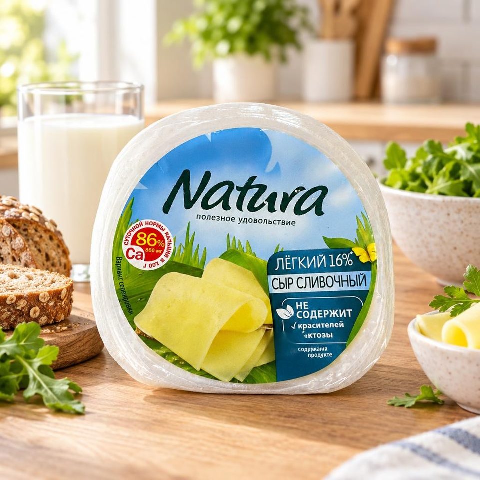 Natura Сыр легкий Цилиндр 400гр 6шт