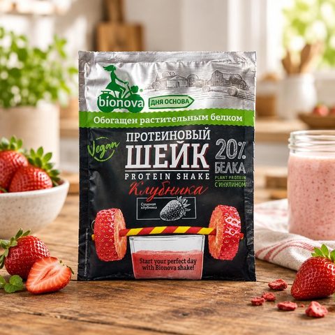 Bianova Протейновый шейк с клубникой 25гр 14шт