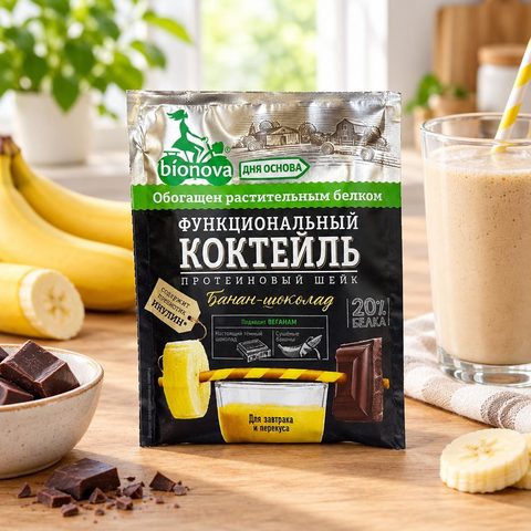 Bianova Протейновый шейк с бананом и шоколадом 25гр 14шт