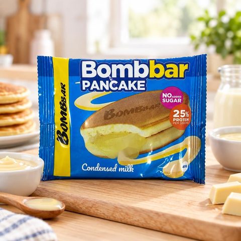 Bommbar Панкейк неглазированный с начинкой Сгущенка 40гр 10шт