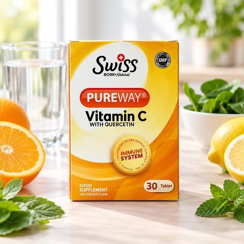 Swiss bork Vitamin C, quercetin, 30 таб