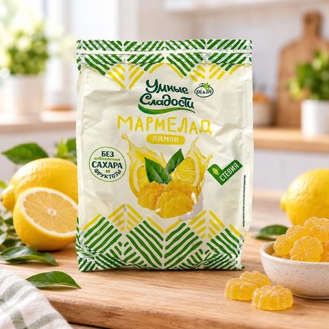 Ди Ди Мармелад Умные сладости желейно-формовой со вкусом лимона 150гр 15шт