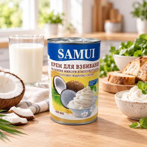 SAMUI Кокосовые сливки для взбивания 400мл