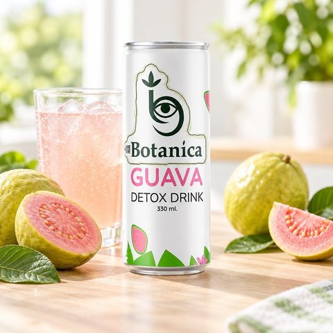 Botanica Напиток натуральный слабогазированный с соком Гуавы жб 0,33л