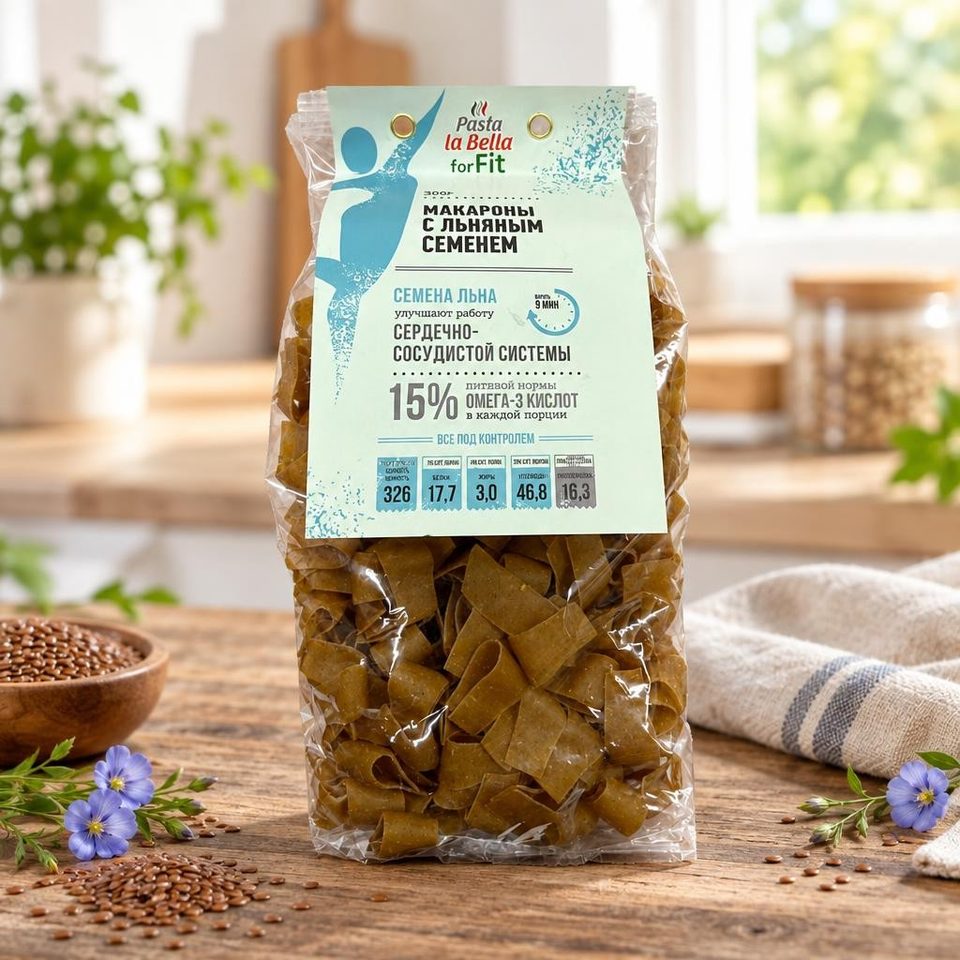 Pasta la Bella forFIT Макароны с Льняным семенем 300 гр 10 шт