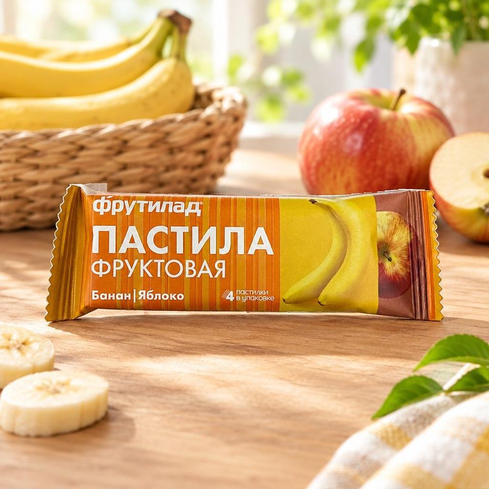 Фруктовая пастила банан яблоко 30гр 12шт