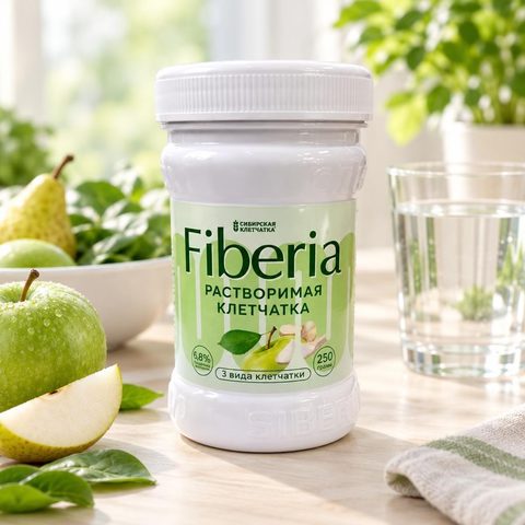 Сибирская клетчатка Растворимая клетчатка Fiberia 250гр 12шт