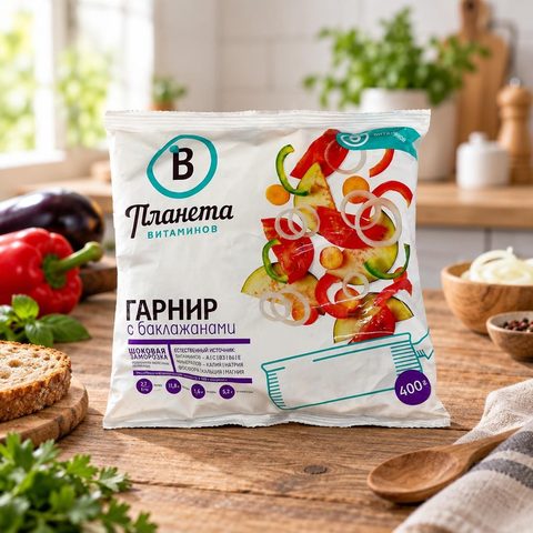 Планета Витаминов Гарнир с баклажанами 400г 25шт